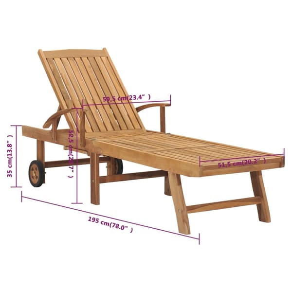 Solsäng massiv teak