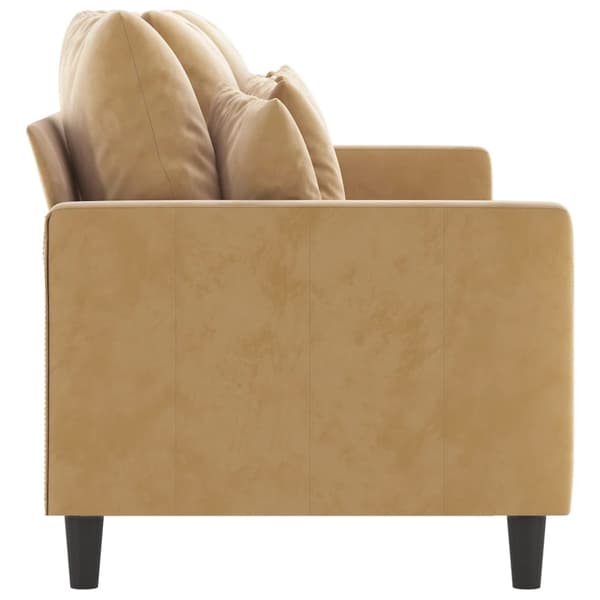 3-sitssoffa brun 180 cm sammet