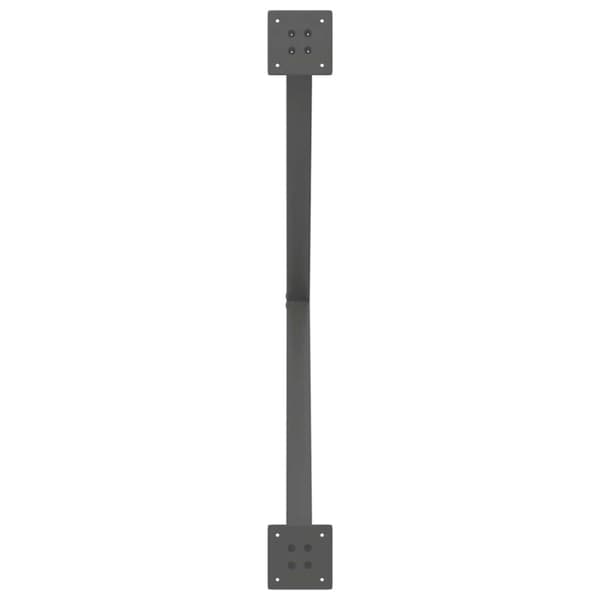 Matbordsben X-formade 2 st antracit 90x(72-73) cm stål