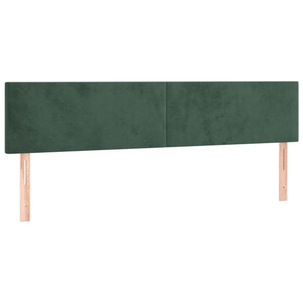 Ramsäng med madrass mörkgrön 200x200 cm sammet