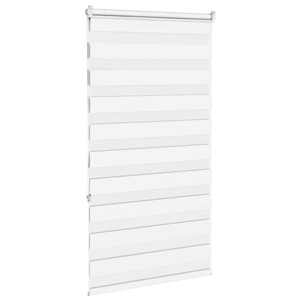 Rullgardin zebra vit 90x150 cm tyg bredd 85,9 cm polyester