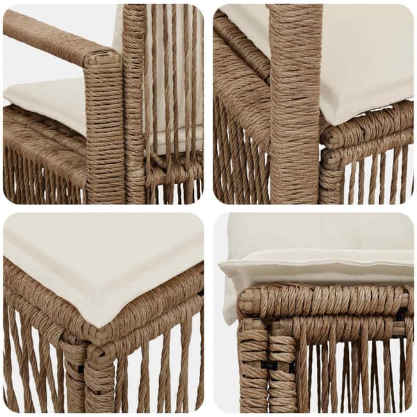 Trädgårdsoffset 11 pcs Beige konstrotting
