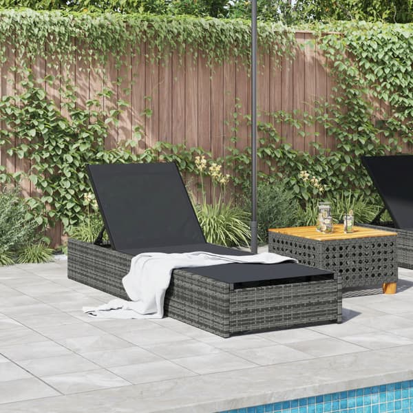 Solstol Reclining Grå 200.5 x 70 x 75 cm konstrotting