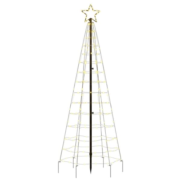 LED julgran med spikar 220 LED varmvit 180 cm