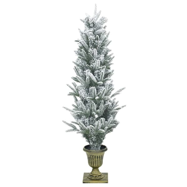 Mini julgran 120 cm PVC och PE Grön och Vit