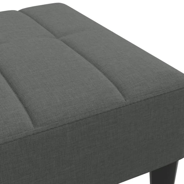 Fotpall mörkgrå 77x55x31 cm tyg