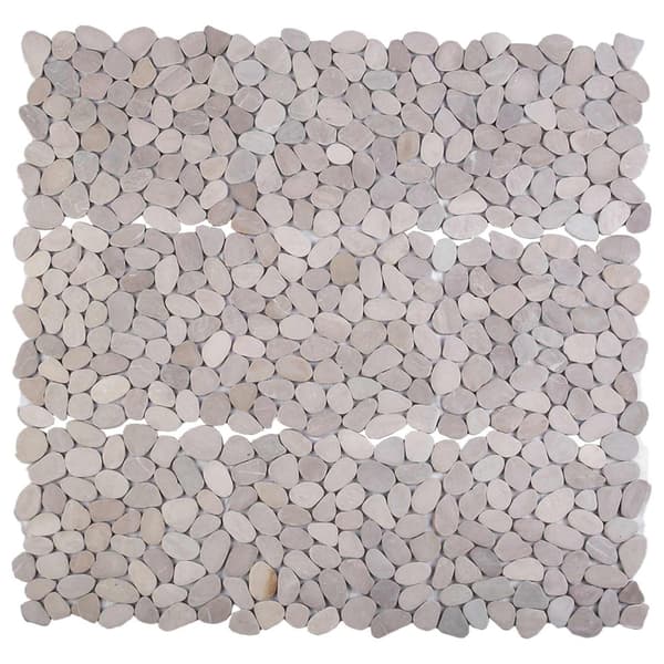 Pebble Tiles Taupe 30 x 30 cm Flodsten