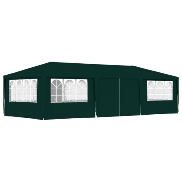 Professionellt partytält med väggar 4x9 m grön 90 g/m²