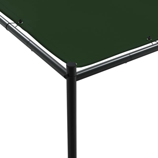 Paviljong 4 x 3,98 x 2,67 m Grön Polyester och Stål
