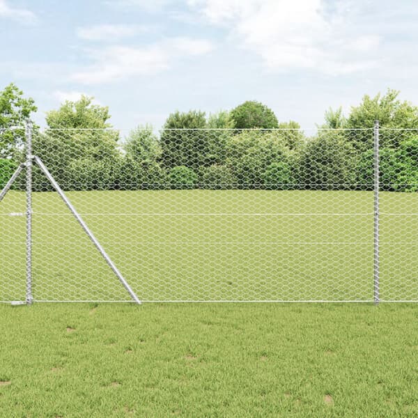 Hexagonstängsel Silver 1,4 x 10 m Galvaniserat stål