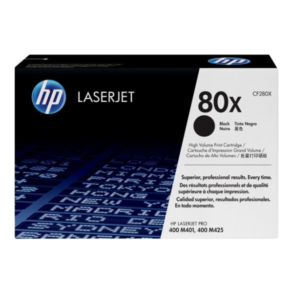 HP 80X - Lång livslängd - svart - original - LaserJet - tonerkassett (CF280X)