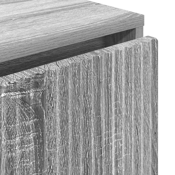 Sideboard med låda Grå Sonoma 79,5 x 33 x 82 cm Konstruerat trä