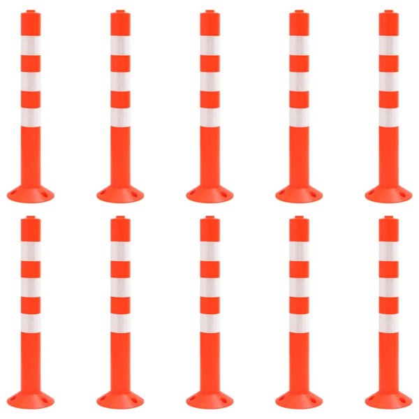 Trafikpollare 10 st 75 cm PE