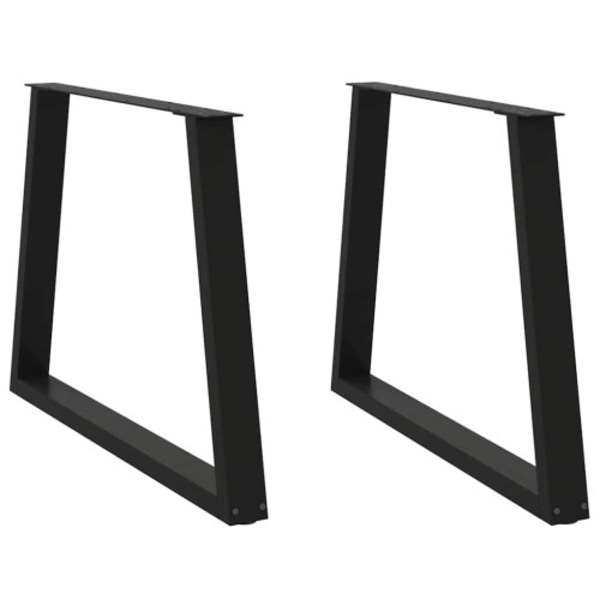Matbordsben V-formade 2 st svarta 90x(72-73,3) cm stål