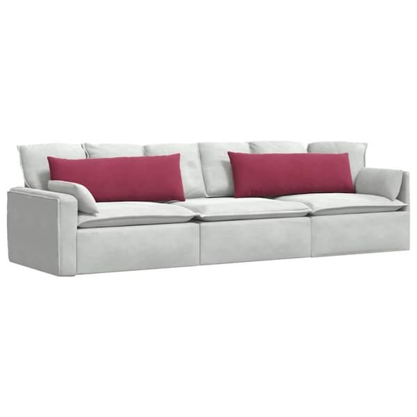 Sofakuddar 2 pcs Vinröd 120 x 40 cm Kordread tyg