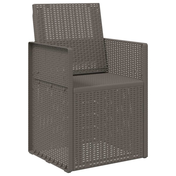 Trädgårdsmatstolar 2 pcs Ljusgrå PP