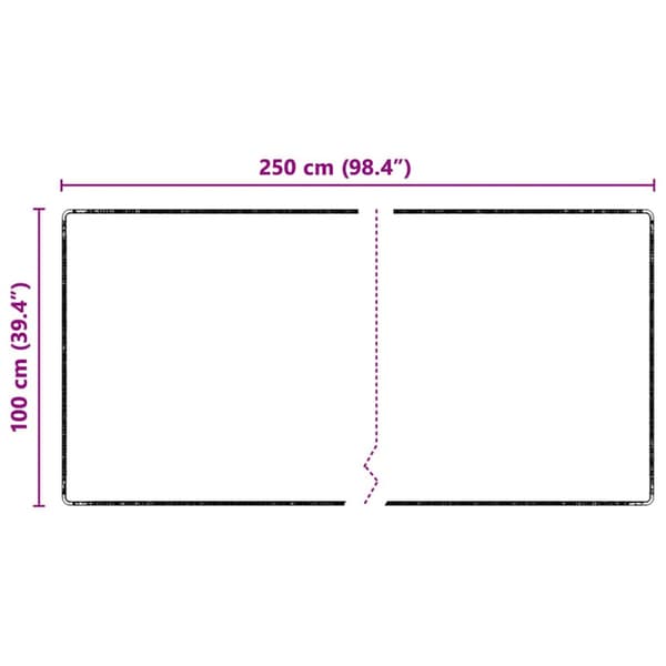 Matta-runner Grå 100 x 250 cm 100% Polypropen Tuft