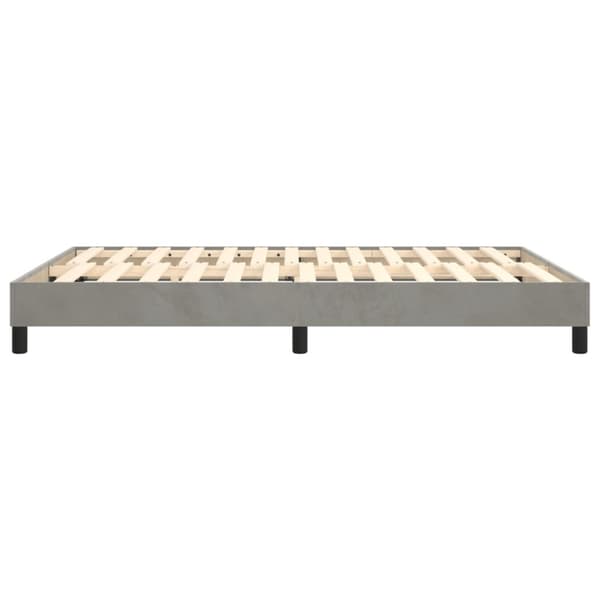 Boxspring-sängram ljusgrå 140x190 cm sammet
