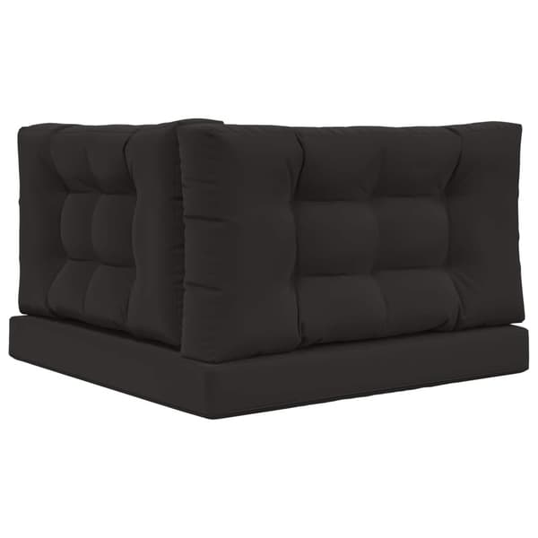 Utomhus Soffa Kudde 3 pcs Svart Polyester