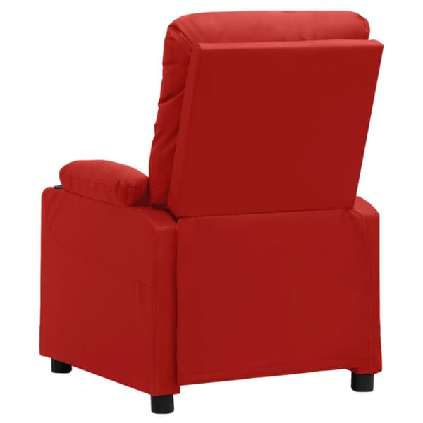 Massagefåtölj vinröd konstläder