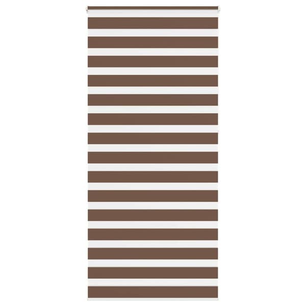 Rullgardin zebra brun 95x230 cm tyg bredd 90,9 cm polyester
