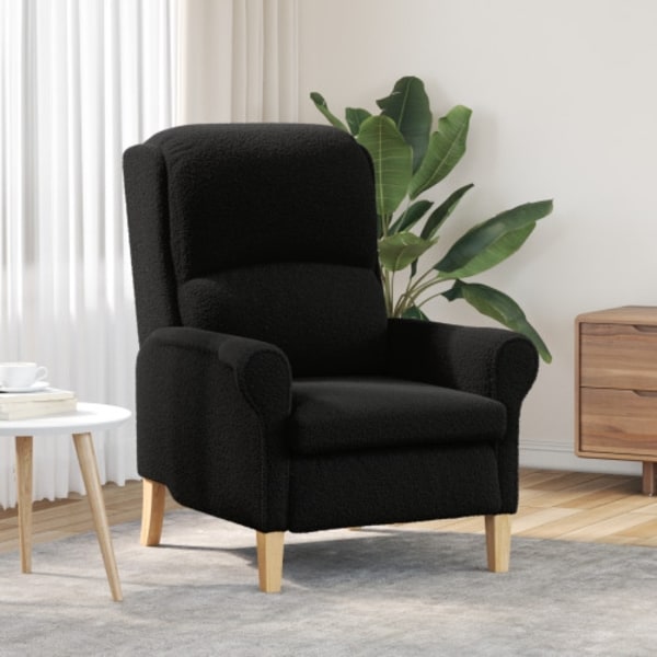 Ergonomisk Fåtölj Svart Tyg, Trä Standard Ergonomisk