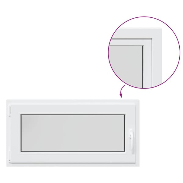 Källarfönster RISOR 100 x 50 cm PVC och glas Vit