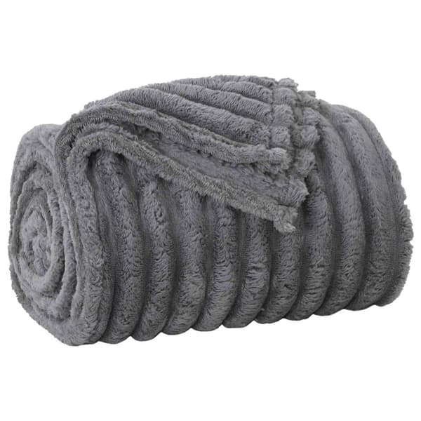 Filtar 6 pcs Mörkgrå 270 x 240 cm Fleece