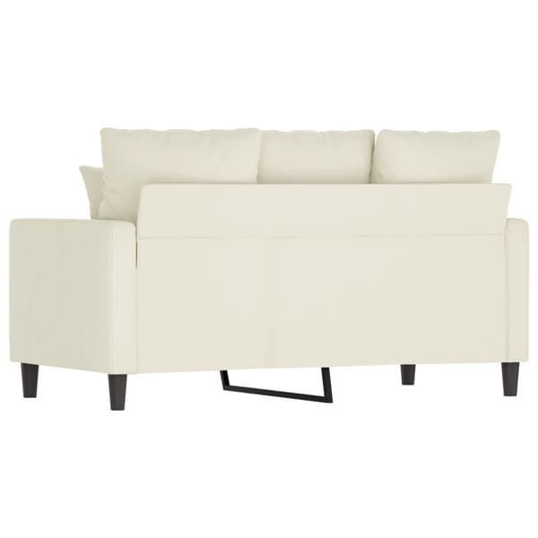 2-sitssoffa gräddvit 120 cm sammet