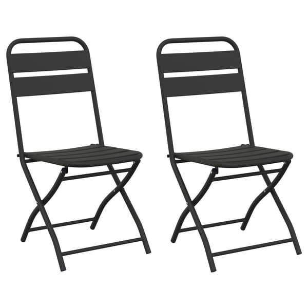 Fällstol för trädgård 2 pcs Antracit 42 x 52 x 82cm