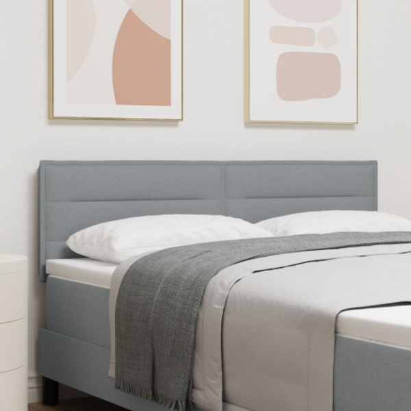 LED Huvudgavel Linjes Design Ljusgrå 72 cm Textil