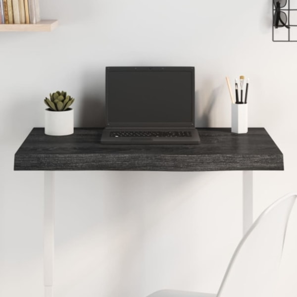 Bordsskiva mörkbrun 80x50x(2-6) cm behandlad massiv ek