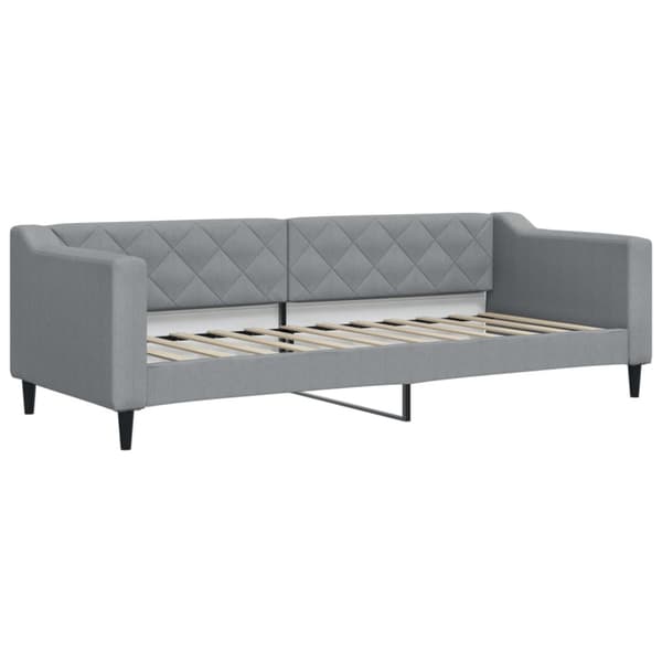 Dagbädd utdragbar ljusgrå 80x200 cm tyg