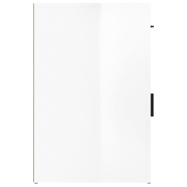 Skrivbordskåp högglans vit 40x49x75 cm konstruerat trä