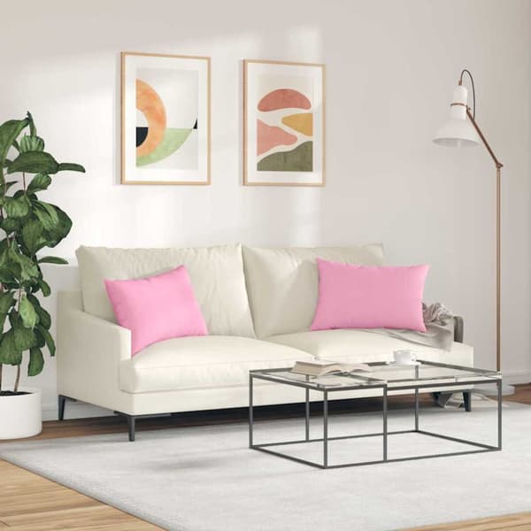 Sofakuddar 2 pcs Rosa 60 x 40 cm tyg
