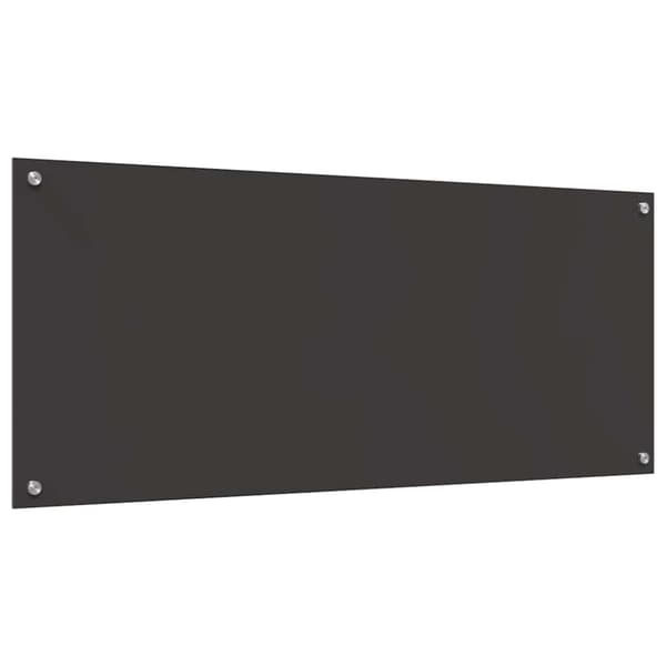 Köksskydd 2 pcs Mörkgrå 120 x 50 cm härdat glas