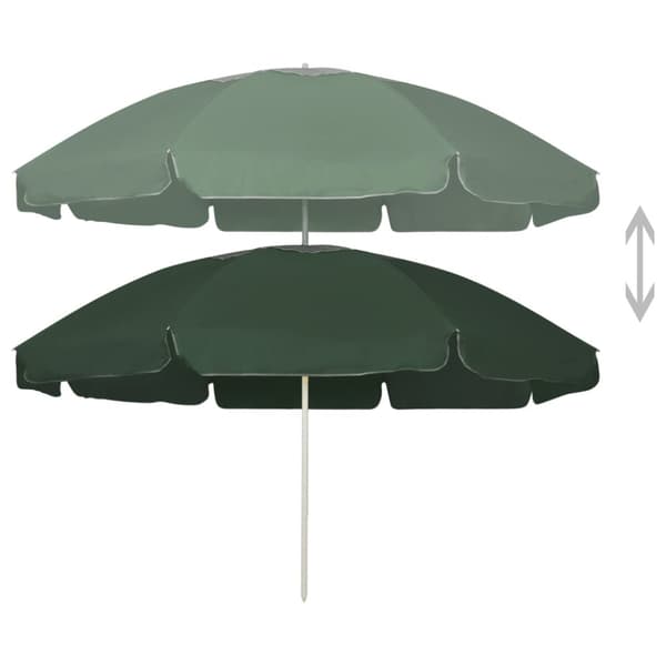 Strandparasoll grön 240 cm