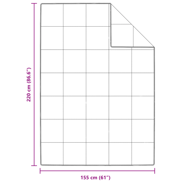 Duntäcke Vit 155 x 220 cm Fjäder