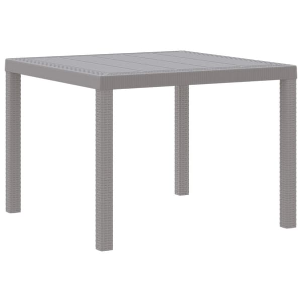 Trädgårdsbord Ljusgrå 100 x 100 x 73 cm konstrotting