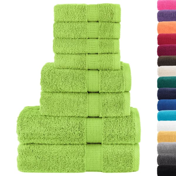 Premium handdukar 8 st SOLUND äppelgrön 600 gsm