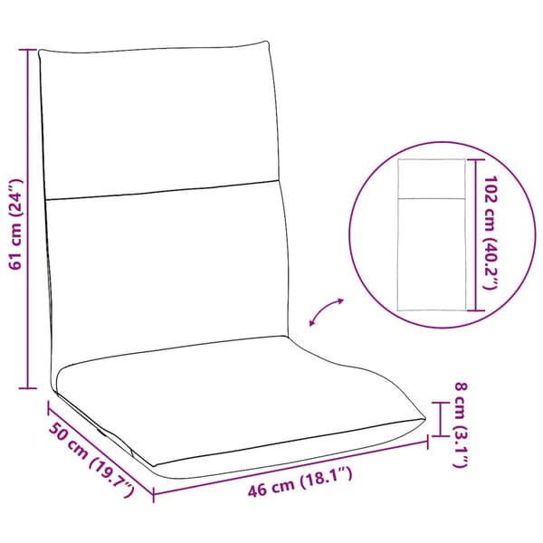 Golvstol Svart 46 x 50 x 61 cm Sammet