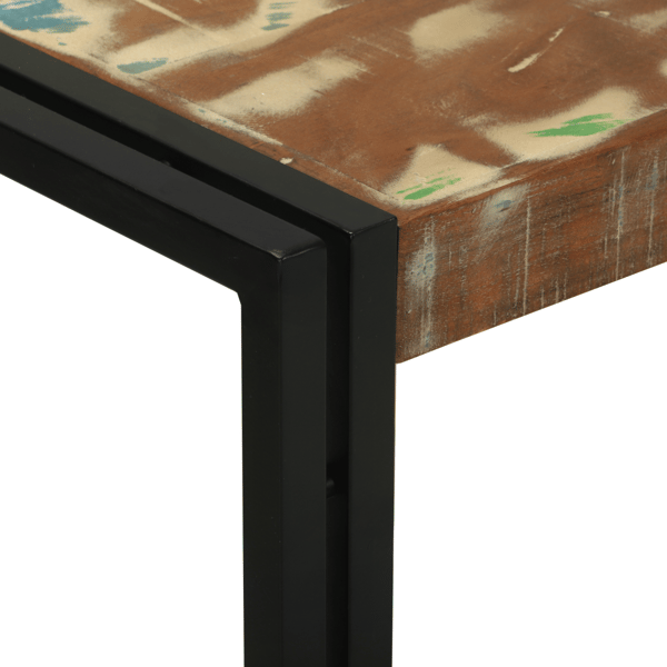 Konsolbord med hylla 120 x 33 x 75 cm Solid återvunnen trä
