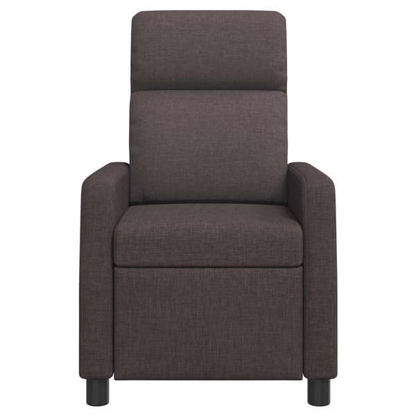 Massagefåtölj Mörkbrun Tyg