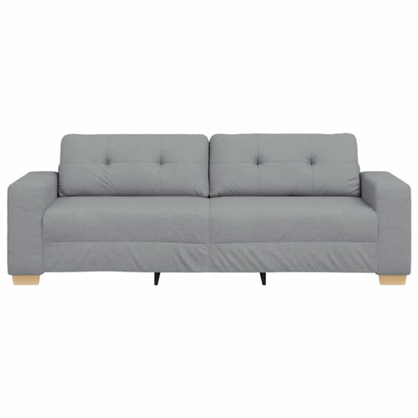 3-sitssoffa ljusgrå 220x78x80 cm tyg
