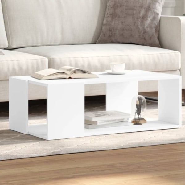 Soffbord vit 89,5x48x30 cm konstruerat trä