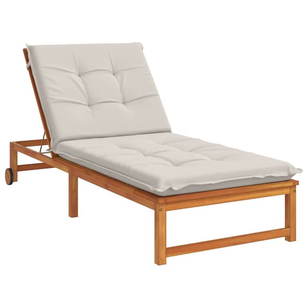 Solstol Kudde GEMERT 100% Polyester Vit 190 x 70 x 9 cm