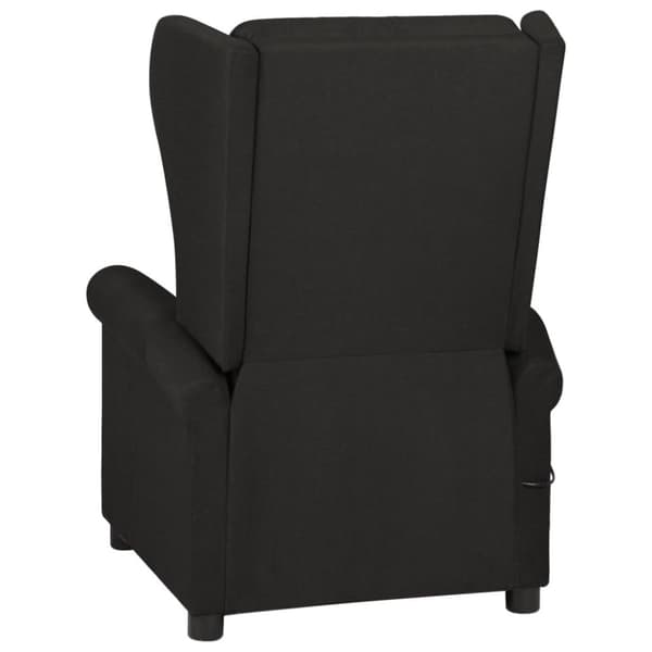 Massagefåtölj svart tyg