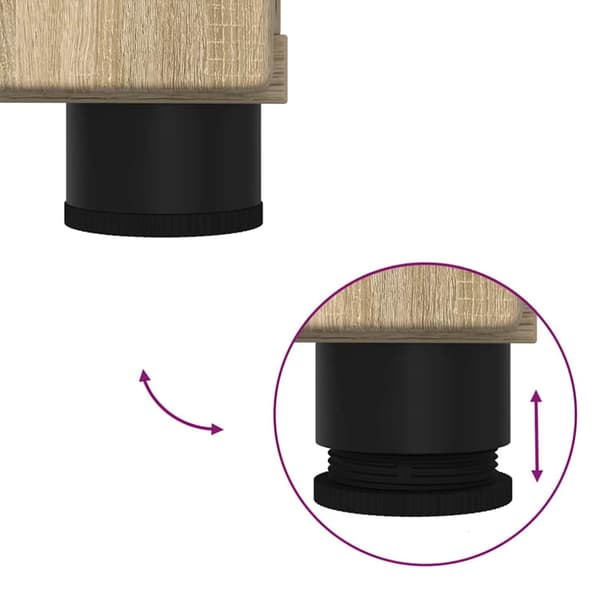 Badrumsmöbelset 2 pcs Sonoma-ek Konstruerat trä & Metall