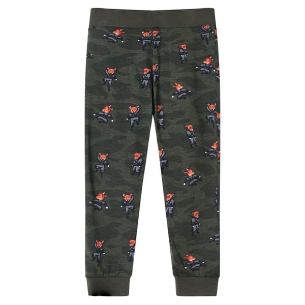 Pyjamas med långa ärmar för barn khaki 92