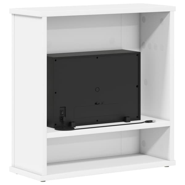 Elektrisk eldstad Vit 47 x 18 x 48 cm Konstruerat trä